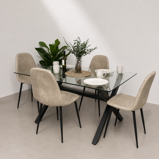 Comedor Detroit Vintage Bursa Black 4P