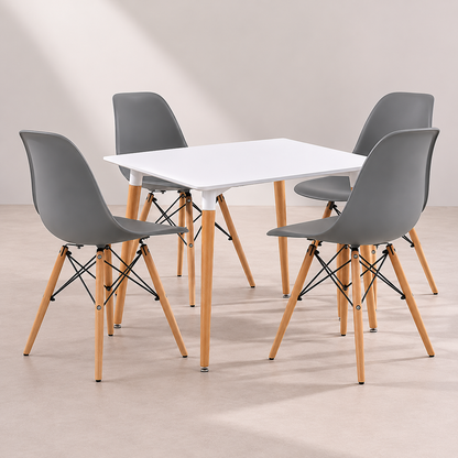 Comedor Cuadrado Eames Clásico 4P