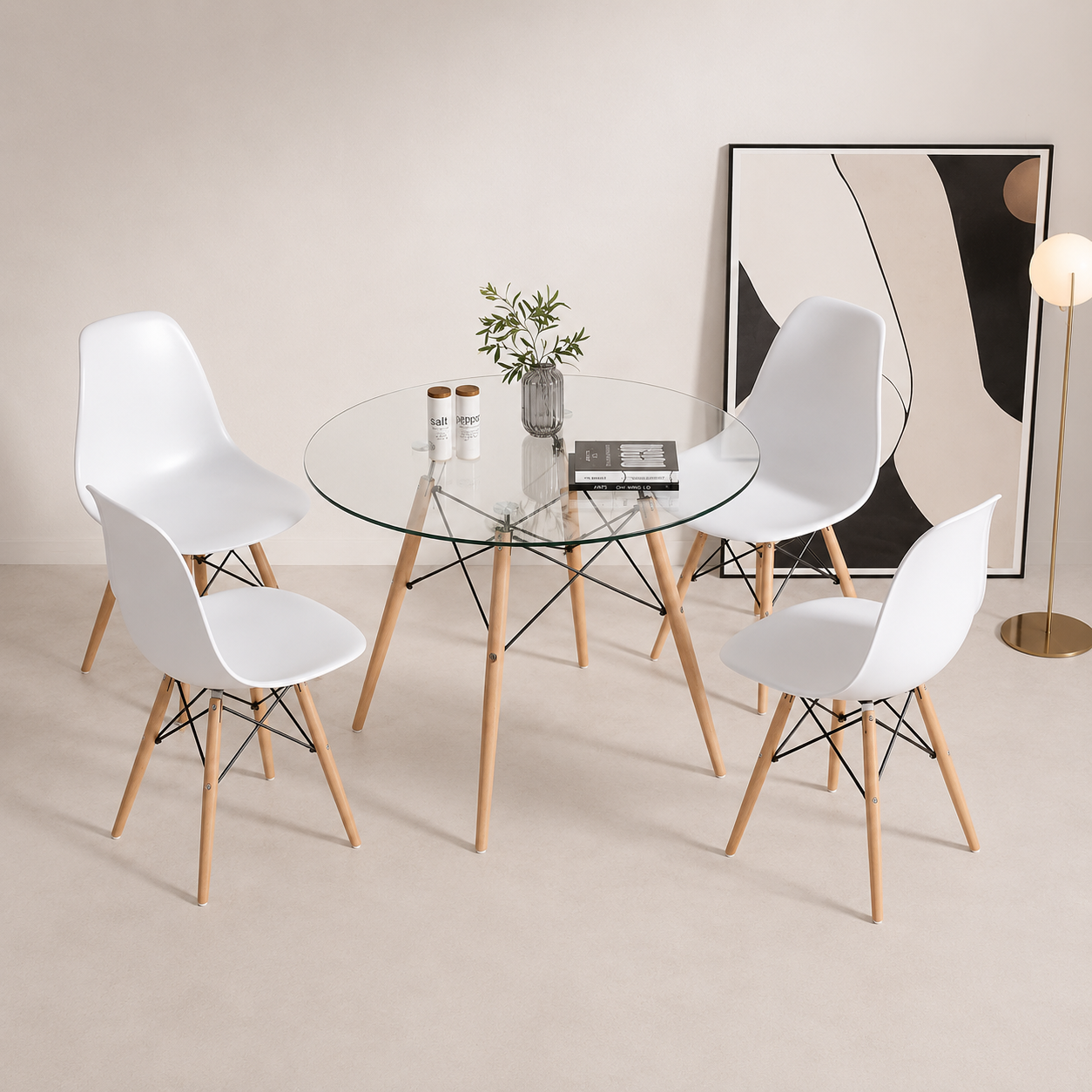 Comedor Eames Round 4P
