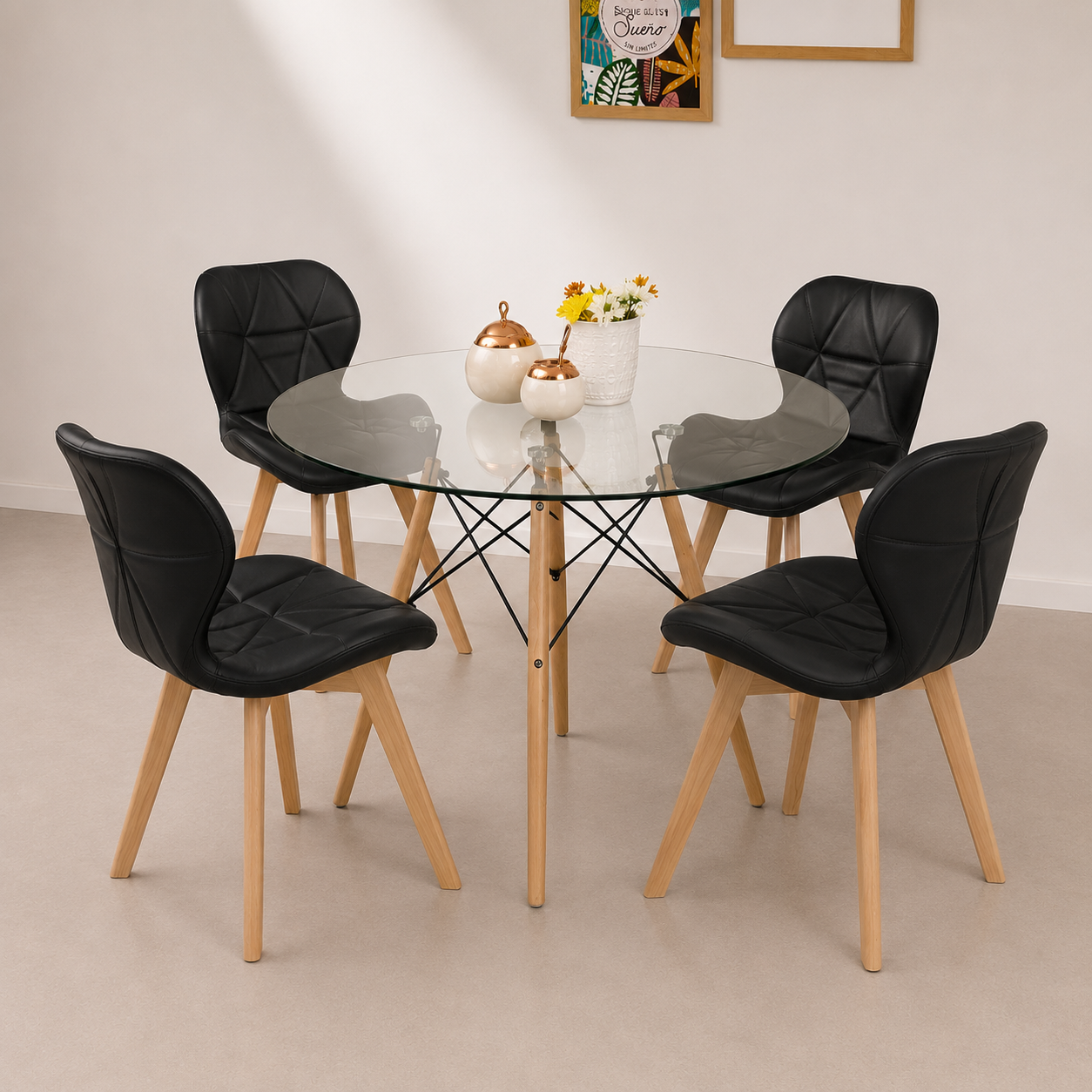 Comedor Mariposa Eames Round 80cm