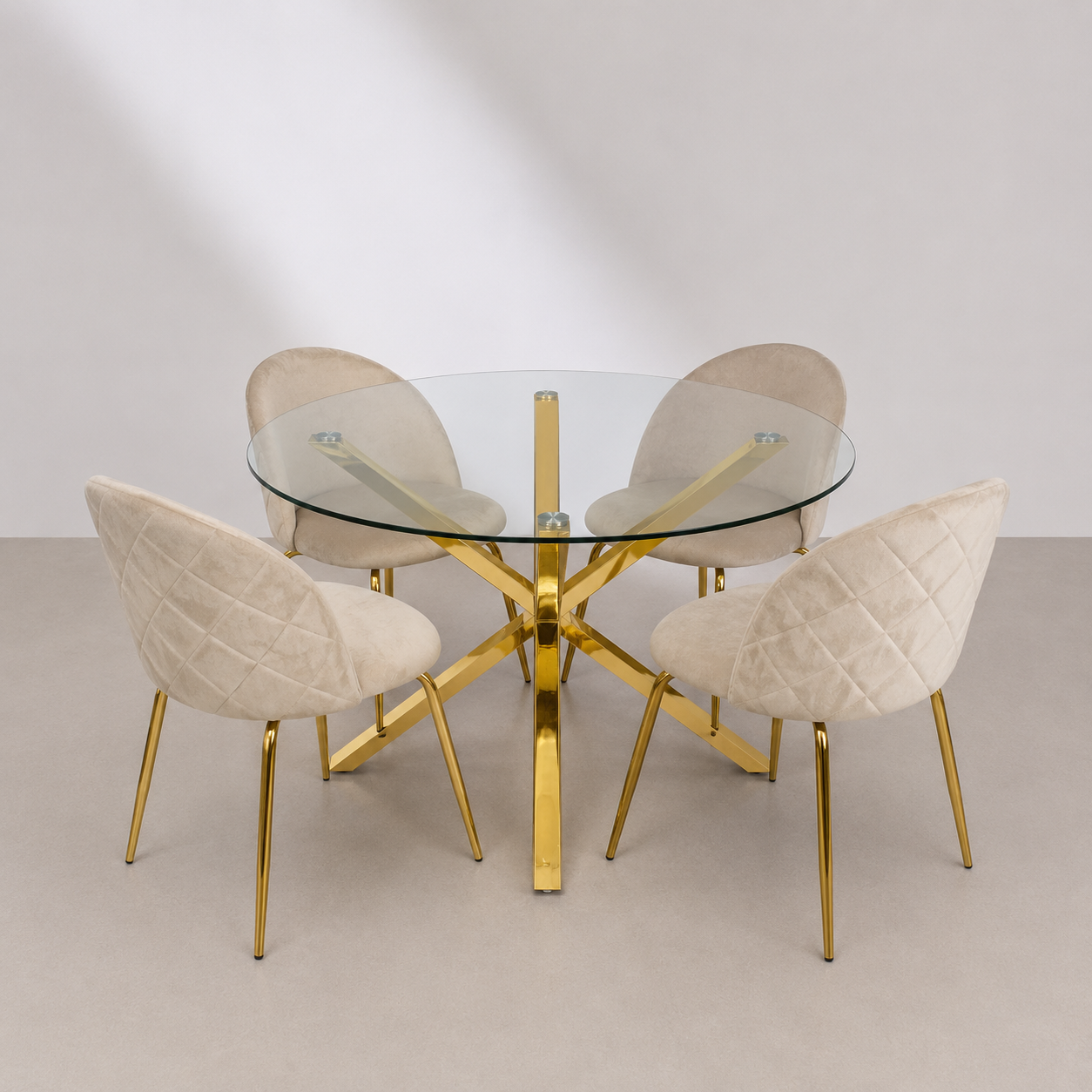 Comedor Redondo 6P Elegance Premium Cross Gold