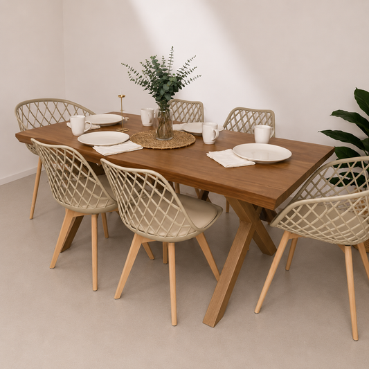 Comedor Sur Rustico Mesh 6P