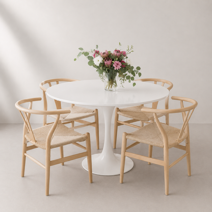 Comedor Tulip Wishbone Madera