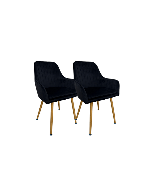Pack 2 Sitial Terciopelo Jaca (Patas Símil Madera)