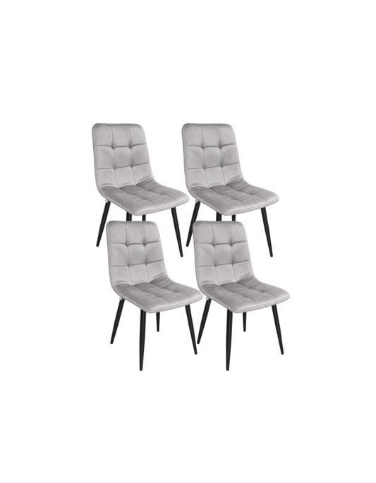 Set 4 Sillas Capitone GP Black Tercipelo