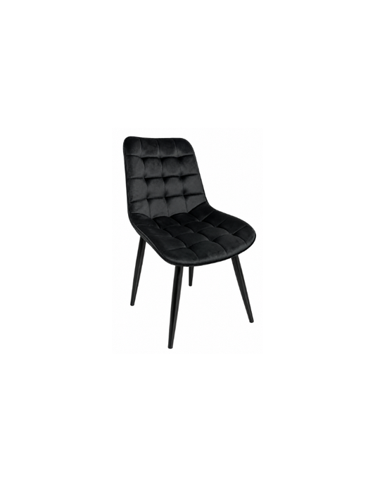 Silla de Comedor Macron Terciopelo patas negras