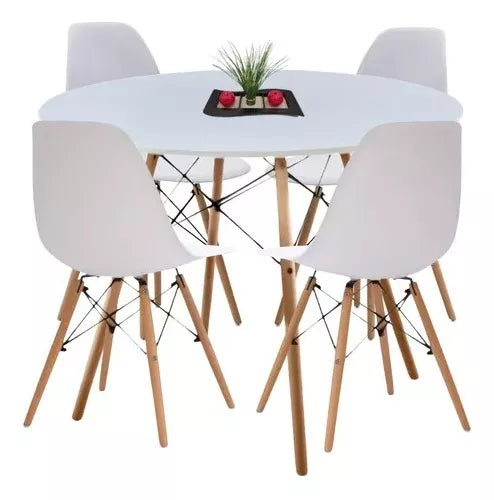 Juego de Comedor Eames Round 80cm 4P