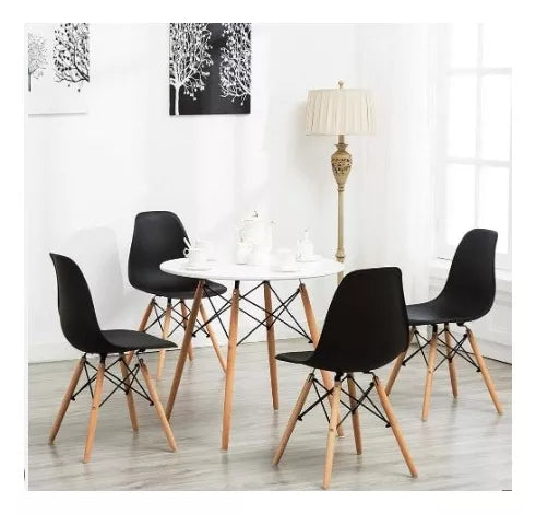 Juego de Comedor Eames Round 100cm 4P