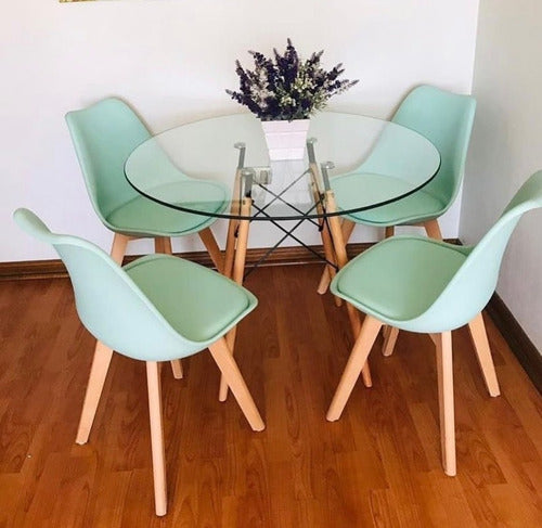 Comedor Eames Glass tulip 4p