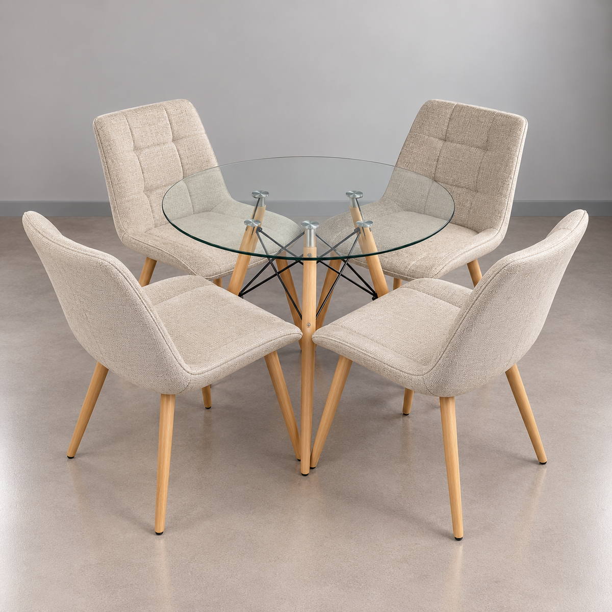 Comedor Redondo Capitone Arpillera Eames