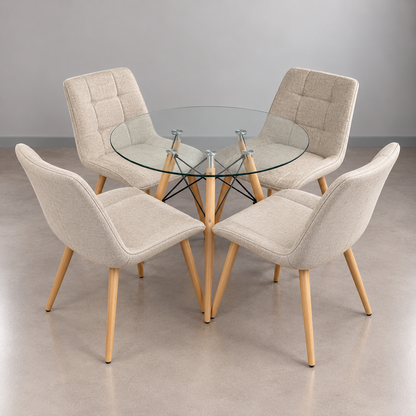 Comedor Redondo Capitone Arpillera Eames