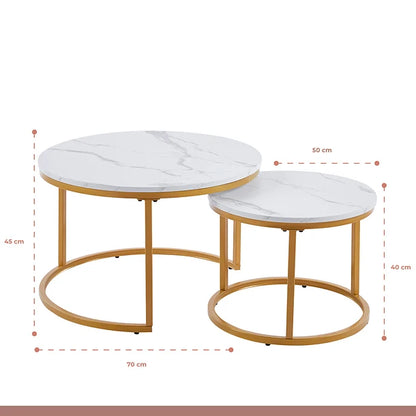 Mesa de Centro Nido Simil Mármol