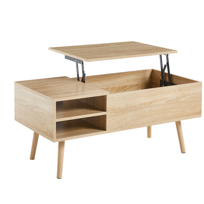 Mesa de Centro Elevable para Living - Madera