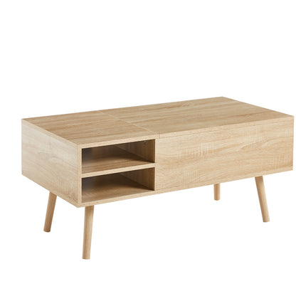 Mesa de Centro Elevable para Living - Madera