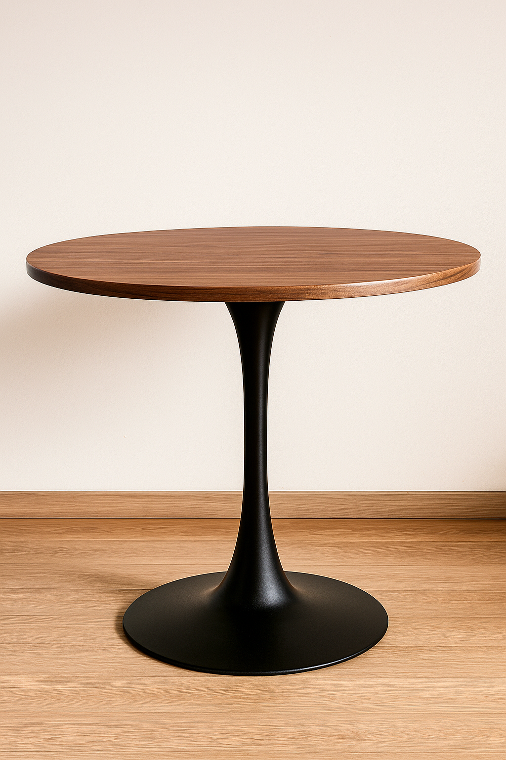 Mesa Tulip 80cm Walnut-Black