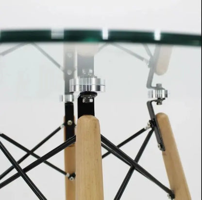 Mesa Eames Redonda Vidrio 80cm