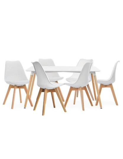 Comedor Nórdico Tulip Rectangular 6P