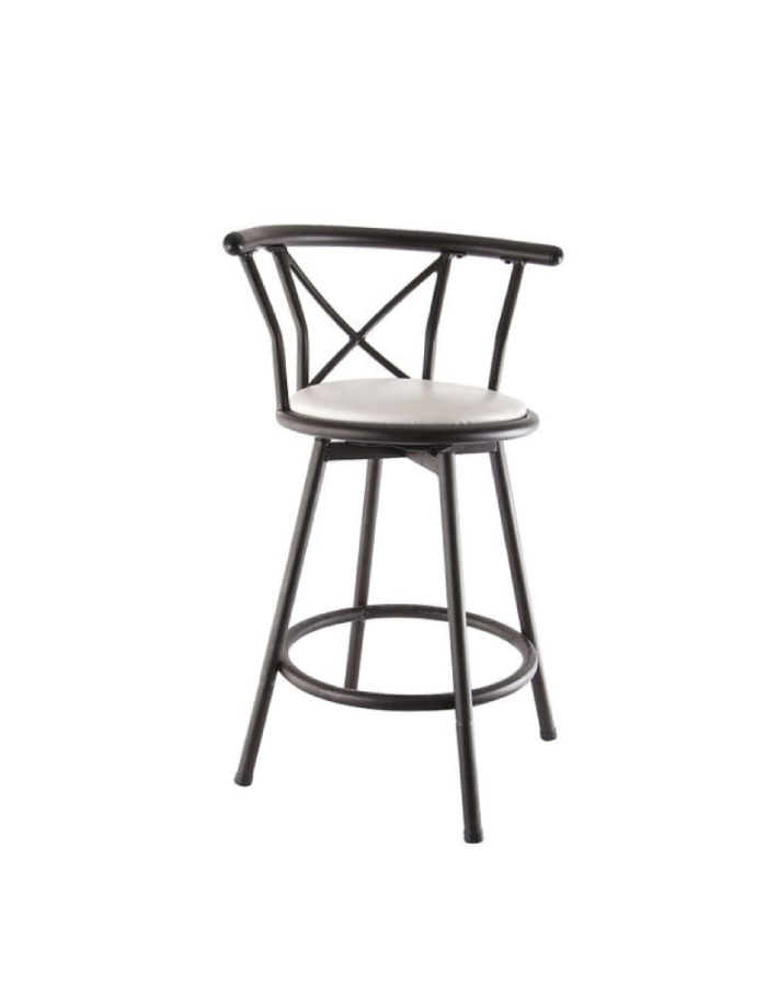 Silla de Bar Romana Giratoria Blanca