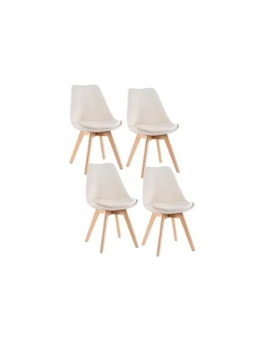 X4 Pack Silla Tulip Terciopelo
