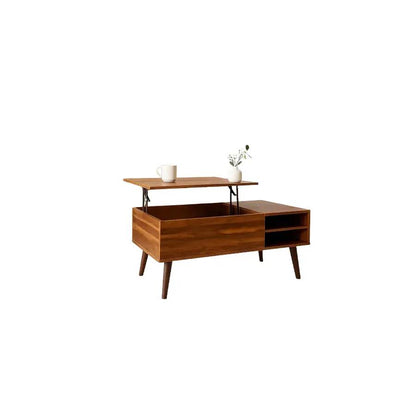 Mesa de Centro Rústica Greva Lift con Cajones y Repisa