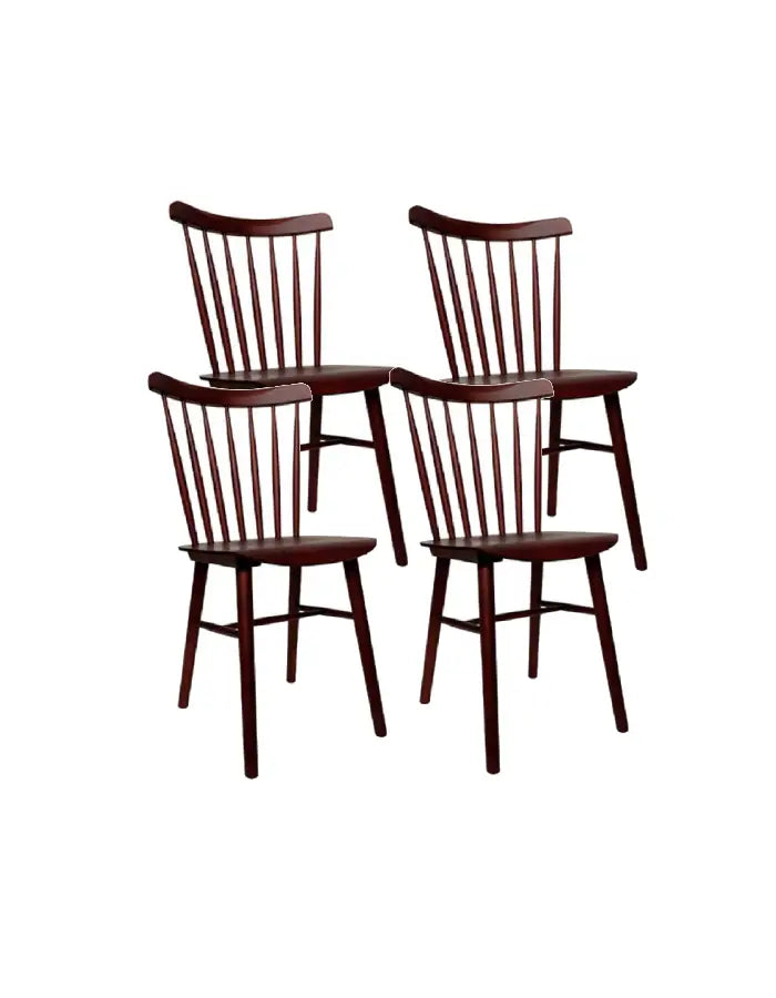 Pack 4 Sillas Windsor Madera Blanco / Chocolate