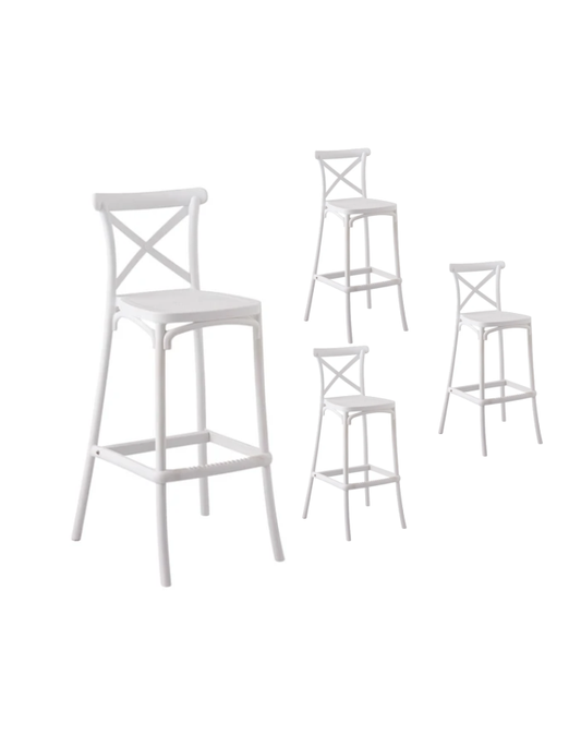 x4 Taburete Crossback (75cm)