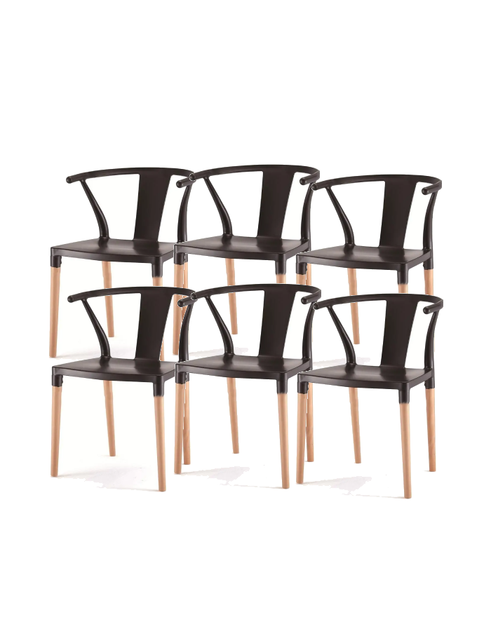 x6 Pack Sillas Nórdicas o wishbone