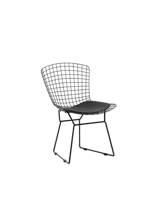 Silla Bertoia metal de terraza living comedor acolchada