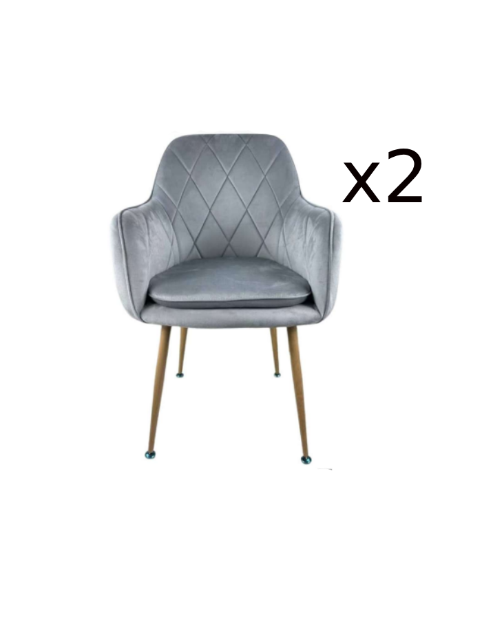 x2 Sitial Poltrona Diamante Patas Simil Madera