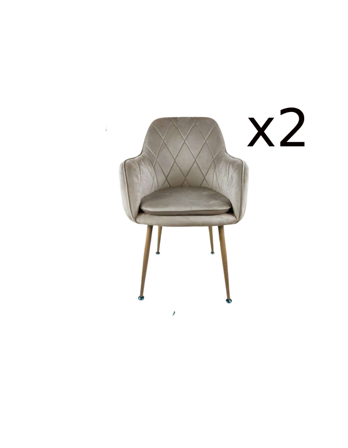 x2 Sitial Poltrona Diamante Patas Simil Madera