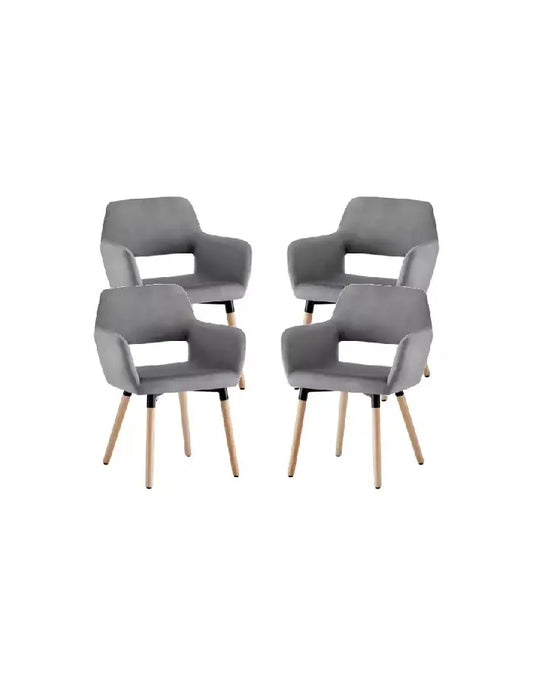 Pack 4 Sillas Sitial Square Terciopelo
