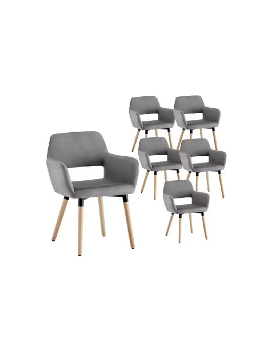 Pack 6 Sillas Sitial Square Terciopelo