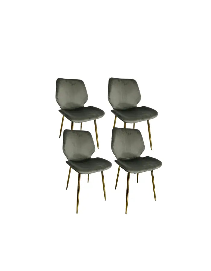 Pack 4 Sillas Fiori Top Felpa Pata Gold