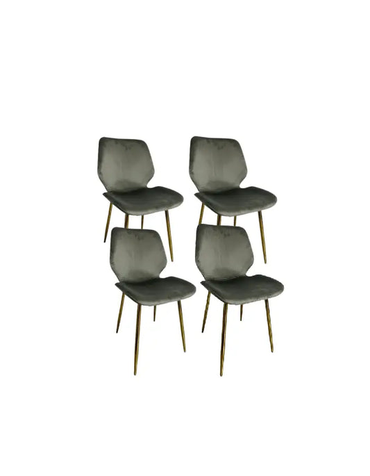 Pack 4 Sillas Fiori Top Felpa Pata Gold