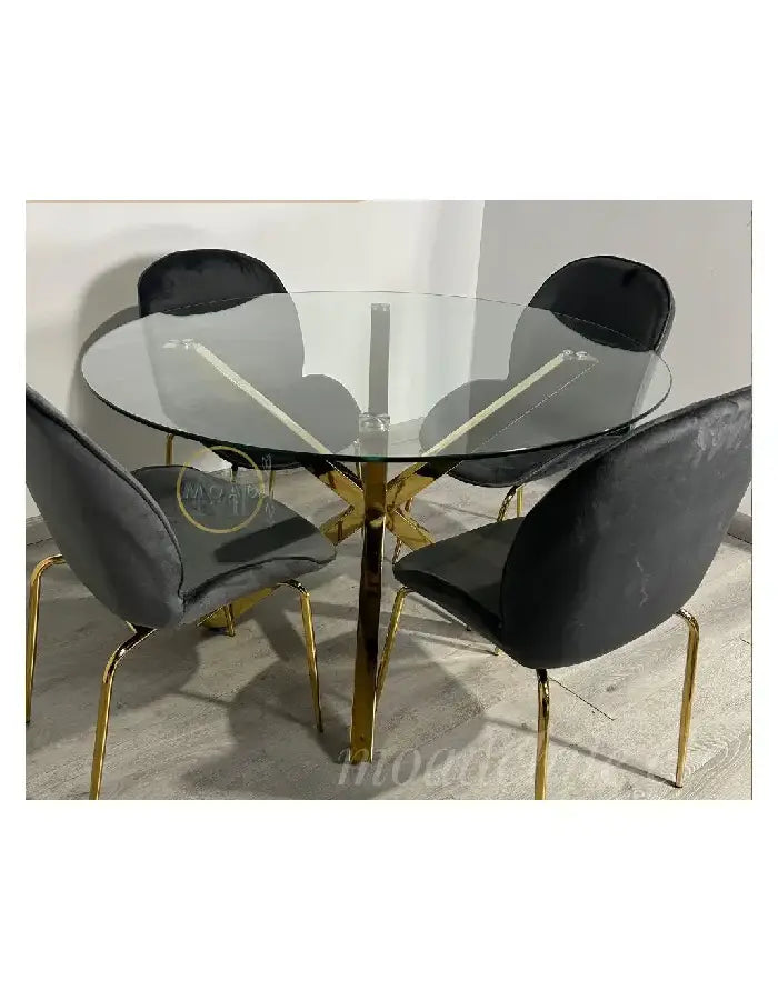 Comedor Redondo Cross Gold Bettle 4P