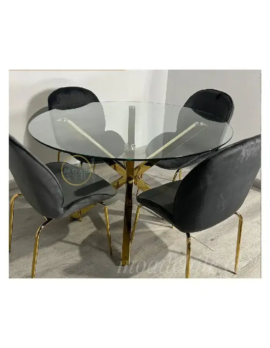 Comedor Redondo Cross Gold Bettle 4P