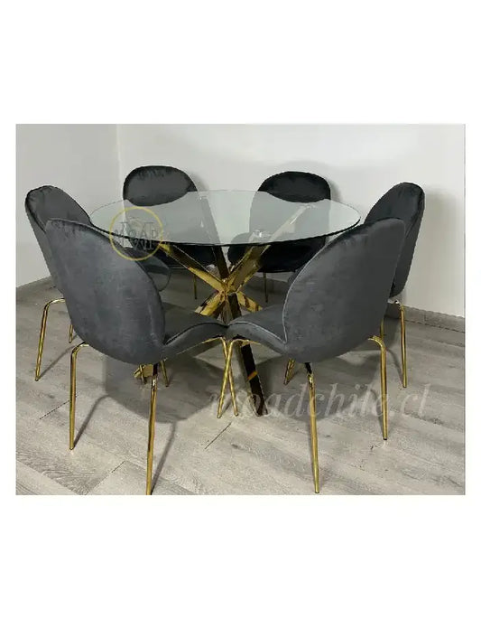 Comedor Redondo Cross Gold Bettle 6P