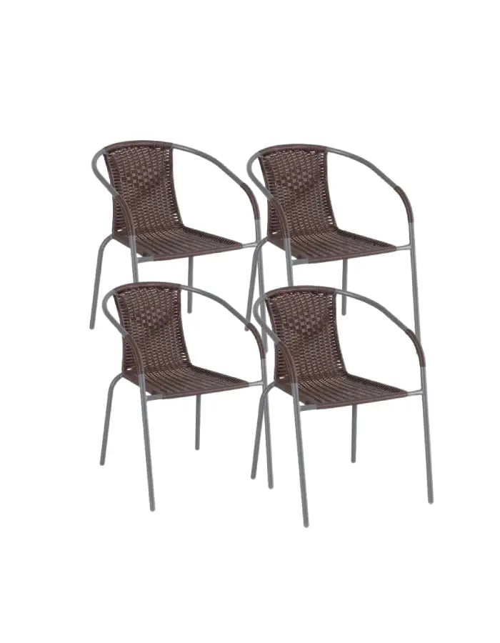 4 Sillas de Terraza Rattan