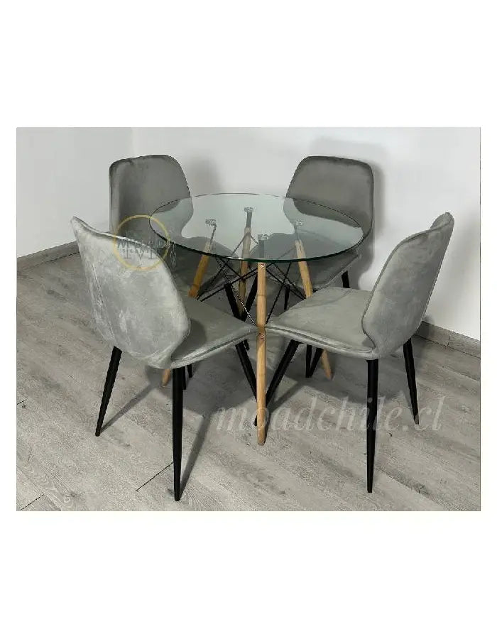 Comedor Redondo Ninja Fiori Top Black 4P