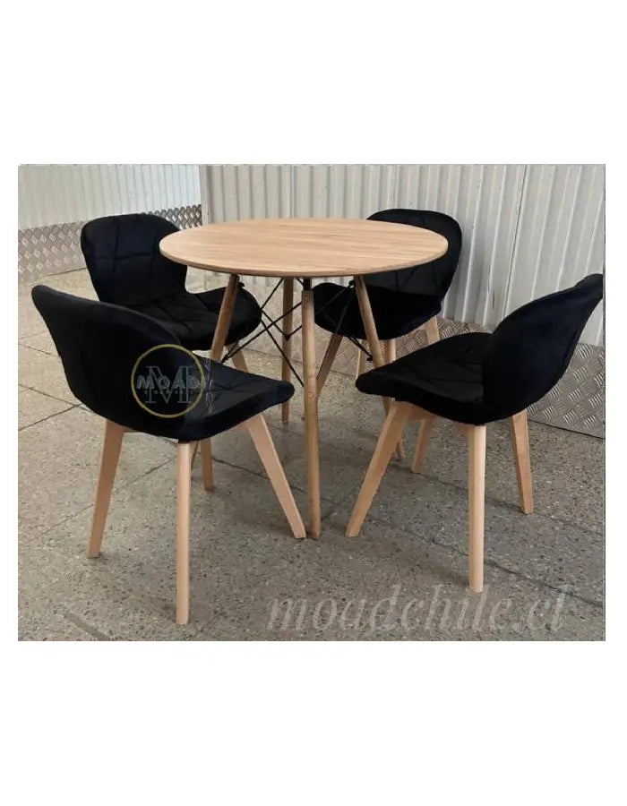 Comedor Redondo Mariposa terciopelo 4P
