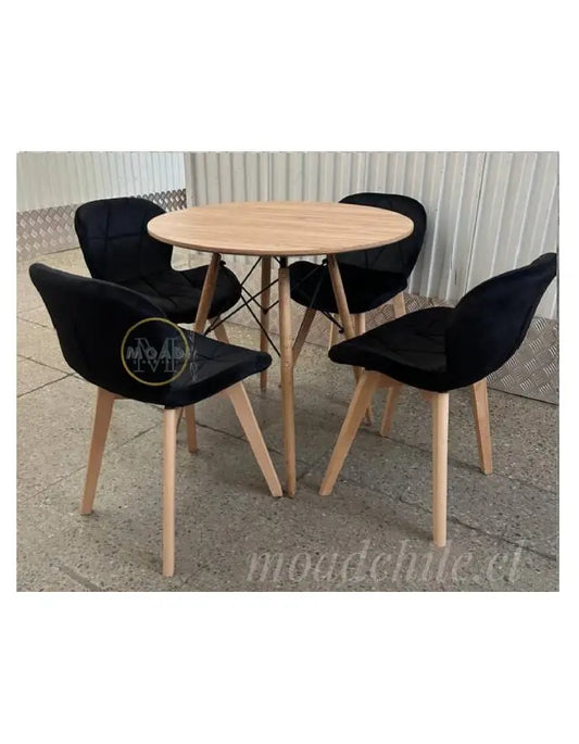 Comedor Redondo Mariposa terciopelo 4P