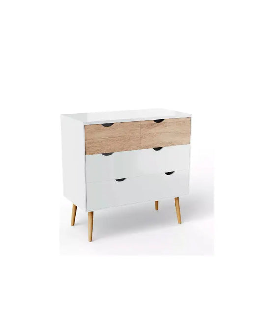 Cómoda 6 cajones blanca madera