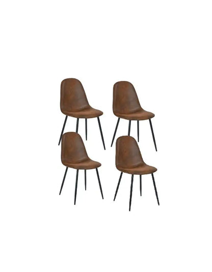 Pack 4 Sillas Paris Ecocuero vintage Patas negras