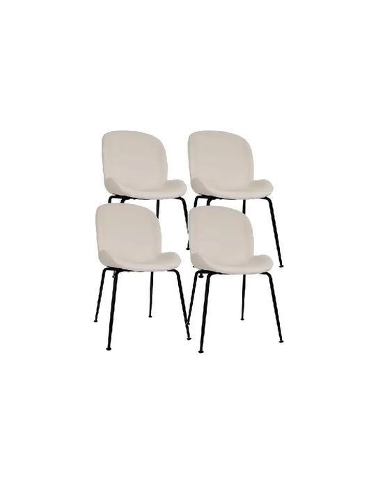 Pack 4 Sillas Beetle con patas negras