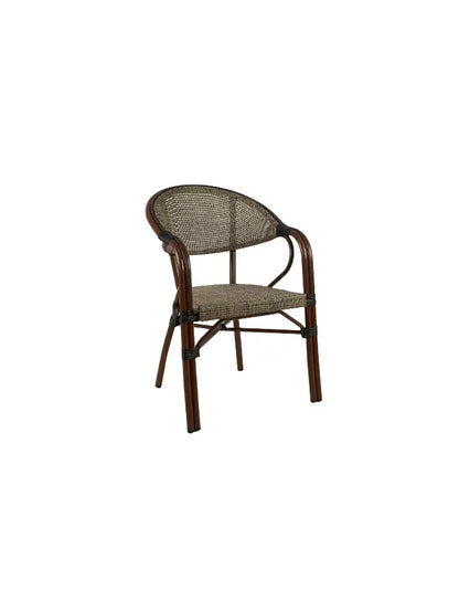 Silla Bistro Parisina Textileno con reposabrazos - Beige