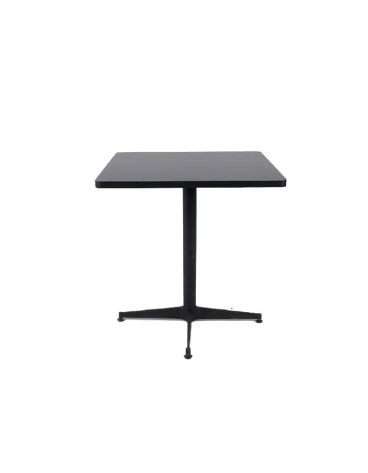 Mesa de restaurant 70x70 de metal cruz y MDF - Negra