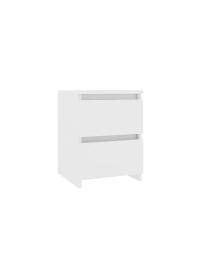 Velador Cajon Doble Minimal Blanco
