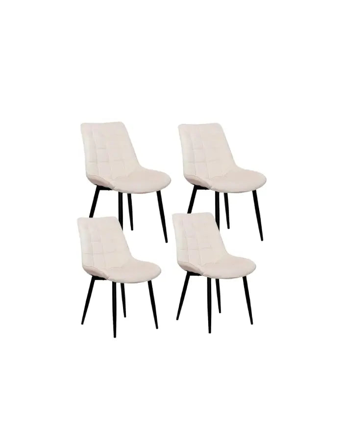 Pack 4 Sillas de Comedor Macron Terciopelo patas negras