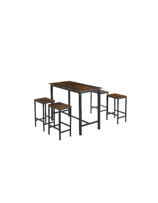 Set de comedor para cocina con pisos taburetes madera industrial