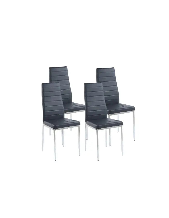 Pack 4 Sillas Dining Liana con patas cromadas